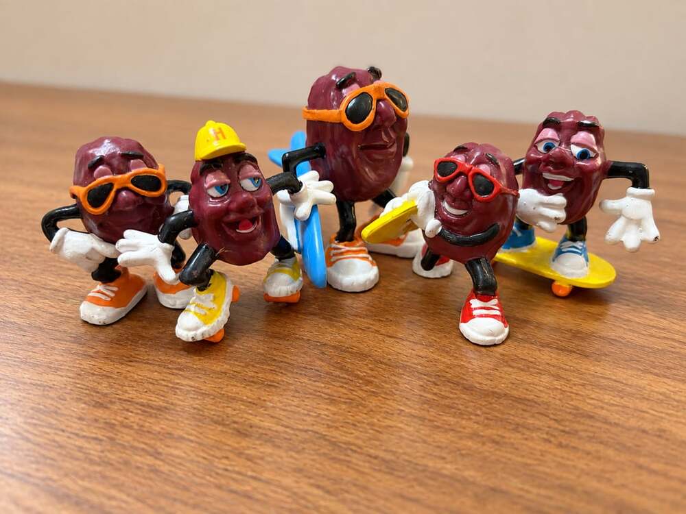Vintage California Raisins Hardee's Action Figures Lot of 10 Applause Toys